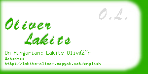 oliver lakits business card